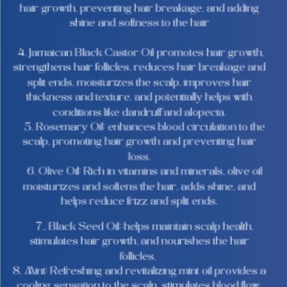 Hair Growth Oil (sweet mint scented) - Picture 4 of 5